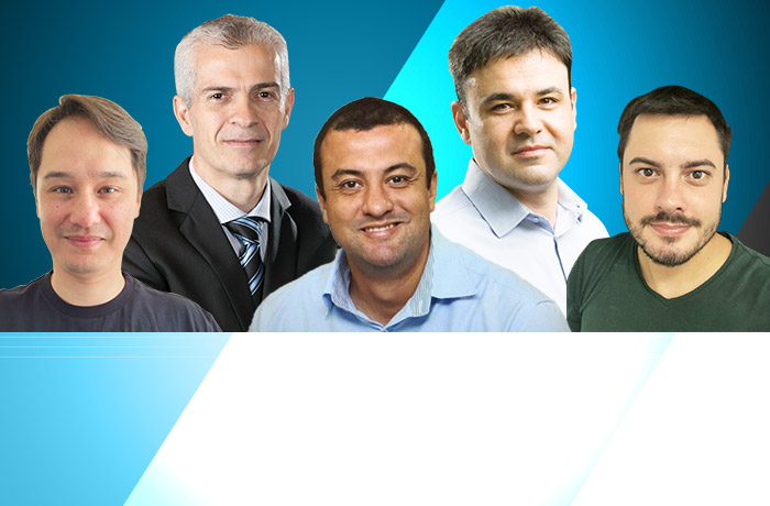 Eric Baravelli, Celso Tonet, João Gomes, Eduardo Morelli e Rafael Cintra