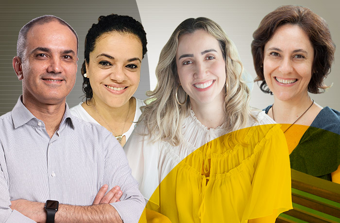 Marcos David Santos, Alessandra Silva de Oliveira, Paula Pimenta e Betania Gattai