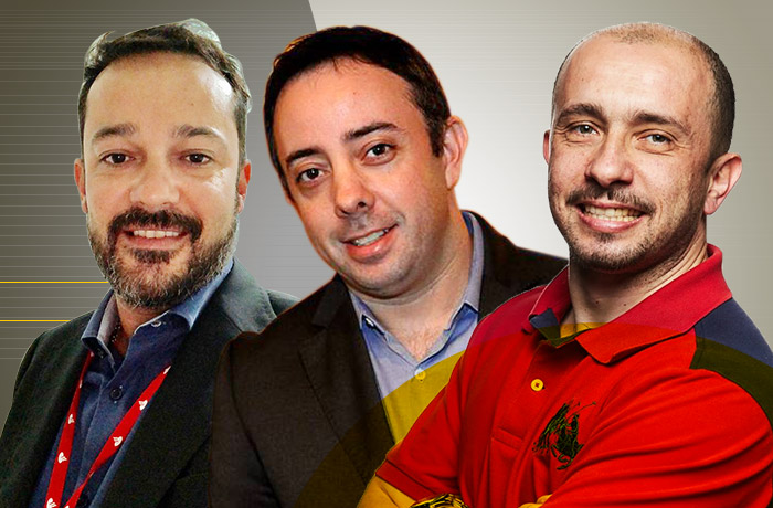 Glauco Modanezi, Ricardo Pena e Luciano Brandi