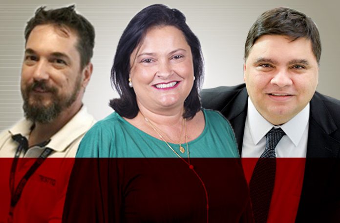 Executivos_Callcenter_05 Marcos Trestin, CEO da Trestto, Sirlene Aveiro Honório, diretora de marketing e vendas do CPQD, e Luís Carlos Bento, CEO da Intervalor