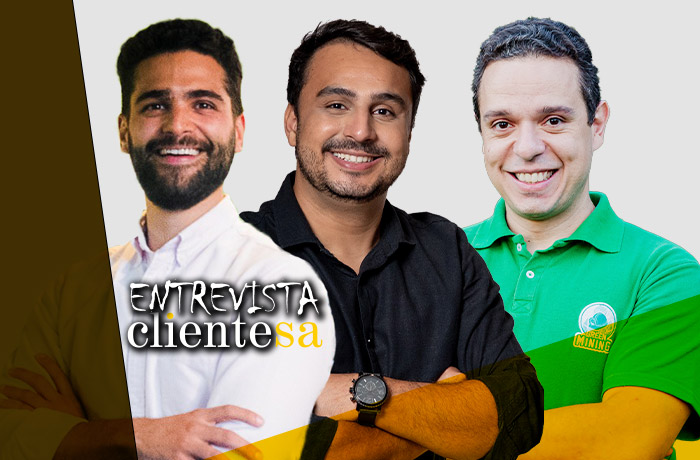 Giuliano Bittencourt, CEO da BeGreen, Victor Soares, cofundador e CEO da Metha Energia, e Rodrigo Oliveira, fundador e CEO da Green Mining