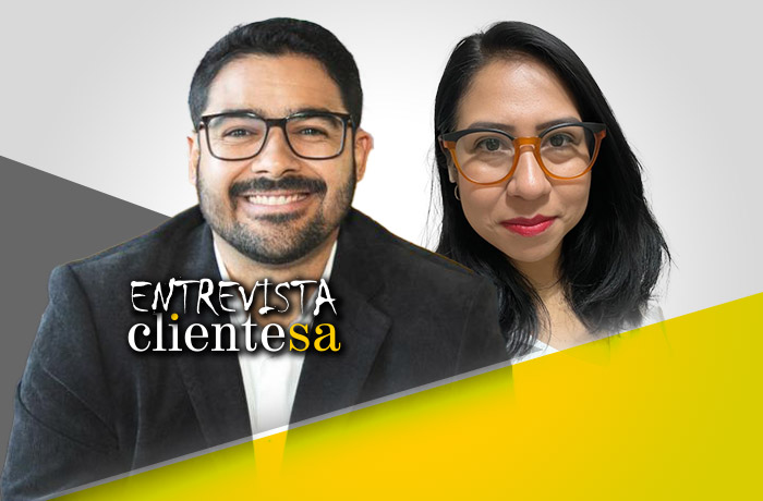 Rafael Vaz, diretor de CX da Viasat, e Claudia Gimenez, VP de operações e country manager da Concentrix no Brasil