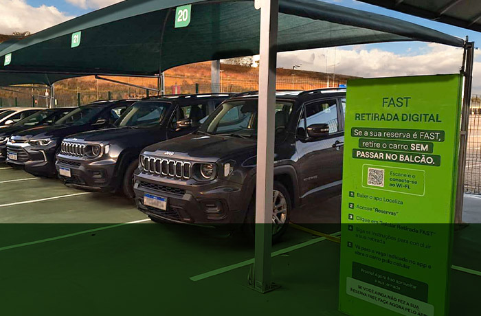 Localiza aposta no digital para eliminar filas com retirada de carros no pátio