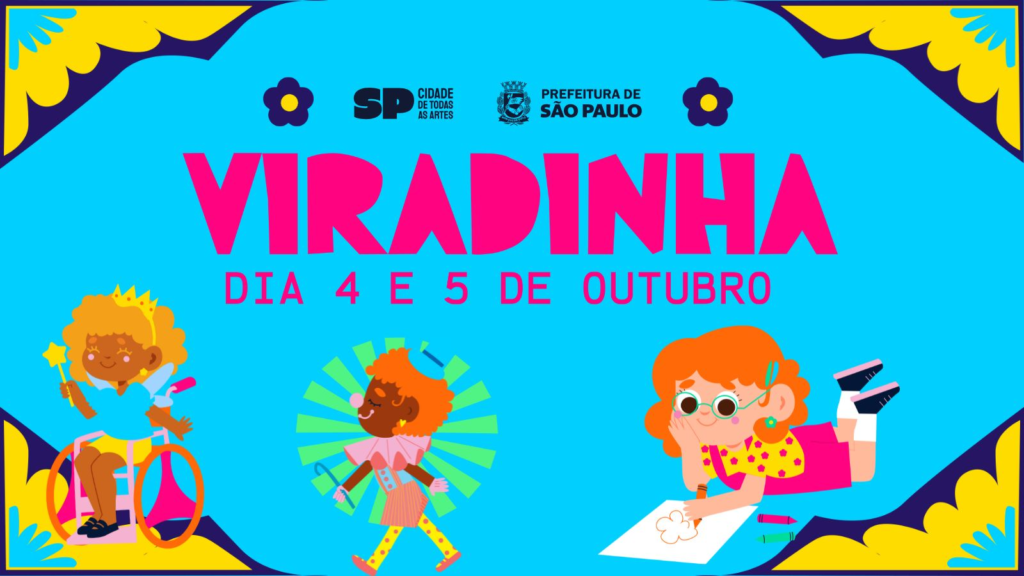 Viradinha nas Bibliotecas: mais de 70 atrações gratuitas infantis acontecem de graça em 43 bibliotecas públicas municipais de São Paulo